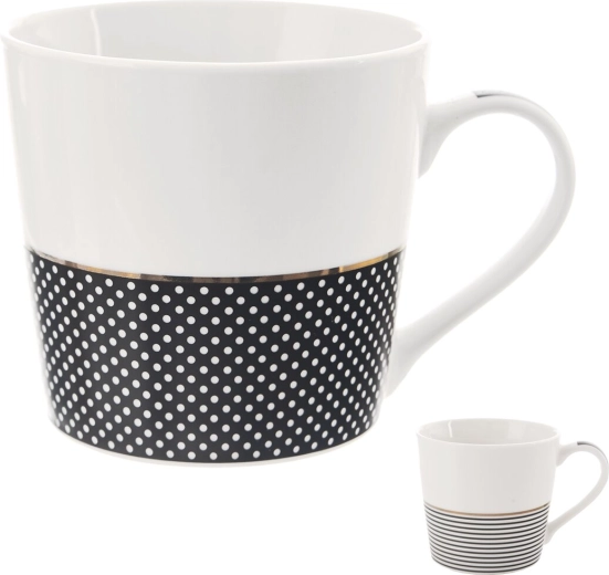 Porcelánový hrnček so zlatou linkou 0,43 l mix