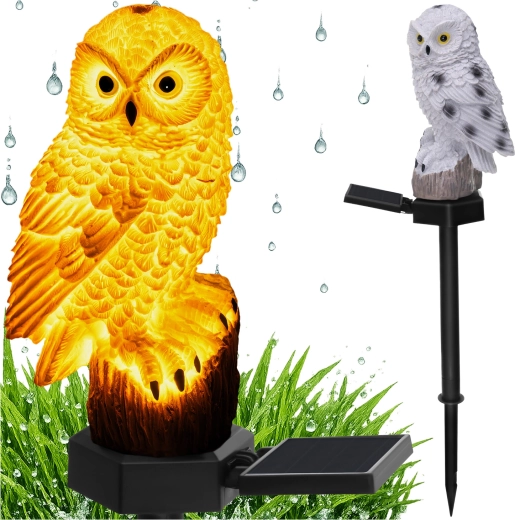 Solárna záhradná lampa sova Gardlov