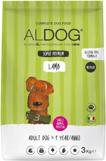 Aldog granule pre dospelé psy stredných a veľkých plemien s jahňacinou, 3 kg