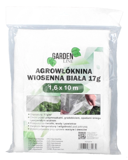 Agrotextília jarná biela 1,6 × 10 m 17 g/m²