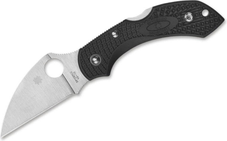 Spyderco Dragonfly 2 Wharncliffe vreckový nôž 5,8 cm, satén, čierny FRN