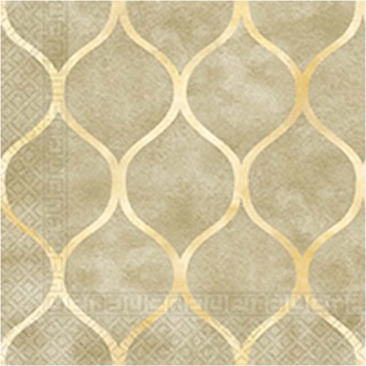 Servítky s orientálnym vzorom, 3-vrstvové 33 × 33 cm