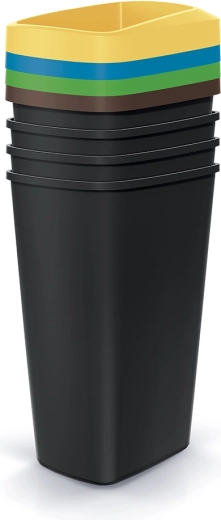 Odpadkový kôš Compacta Drop Set – sada 4×45 l na triedenie odpadu