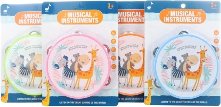 Tamburína so zvieratkami 16 cm