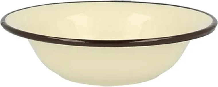 Smaltovaná miska Silesia Rybnik 0,55 l, priemer 18 cm, krémová
