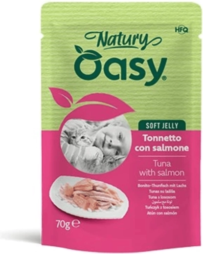 Oasy Natury Soft Jelly – tuniak s lososom v želé, 70 g
