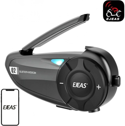 Motocyklový interkom EJEAS Q2 s Bluetooth 5.1 a redukciou šumu
