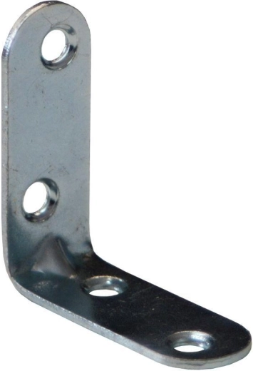 Montážny uholník s prolisom biely pozink 50 × 18 × 2 mm (20 ks)