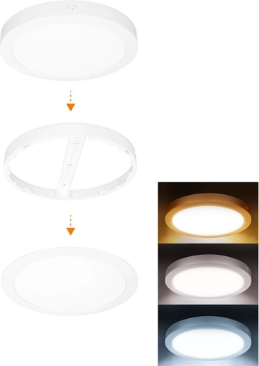 Solight LED mini panel do kúpeľne 2v1 3CCT 24 W IP54 biely okrúhly