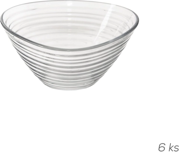 Derin sklenená servírovacia miska trojuholníková 10,3 × 10,3 cm (6 ks)