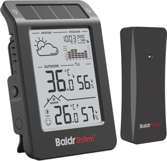 Baldrtherm solárna meteorologická stanica čierna