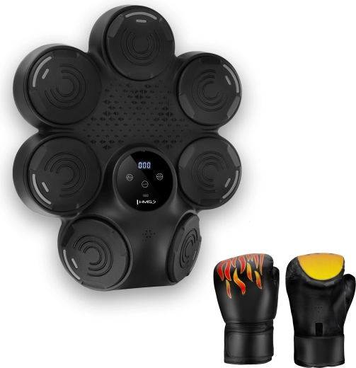 Elektronický boxerský terč HMS TB30 s LED a Bluetooth, vrátane rukavíc
