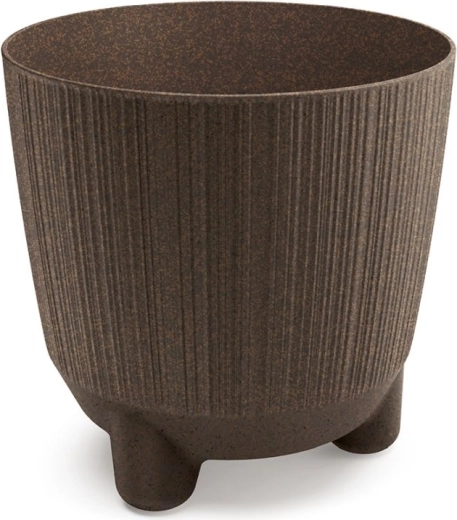 Kvetináč Ryfo Eco Wood 19,5 cm – káva
