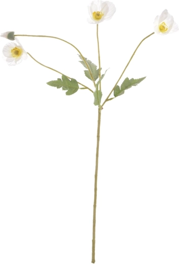 Umelý dekoratívny kvet – vlčí mak biely 58 cm