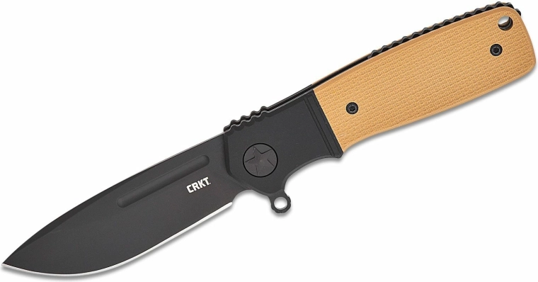 CRKT Homefront Compact vreckový nôž 7,3 cm, čierny/oranžový, hliník a G10