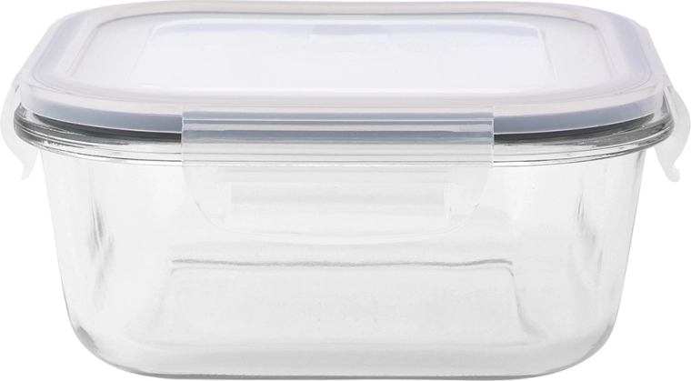 FRESH štvorcová sklenená dóza na potraviny 0,75 l s tesniacim viečkom