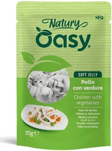 Oasy Nature Soft Jelly kuracie so zeleninou kapsička 70 g