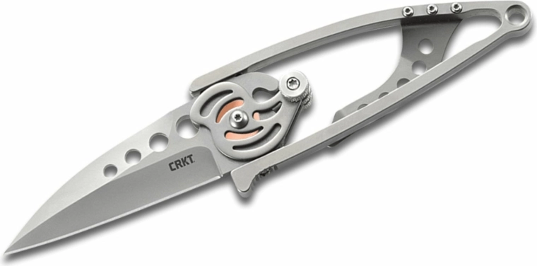 Crkt Snap Lock strieborný vreckový nôž 6,5 cm z nehrdzavejúcej ocele