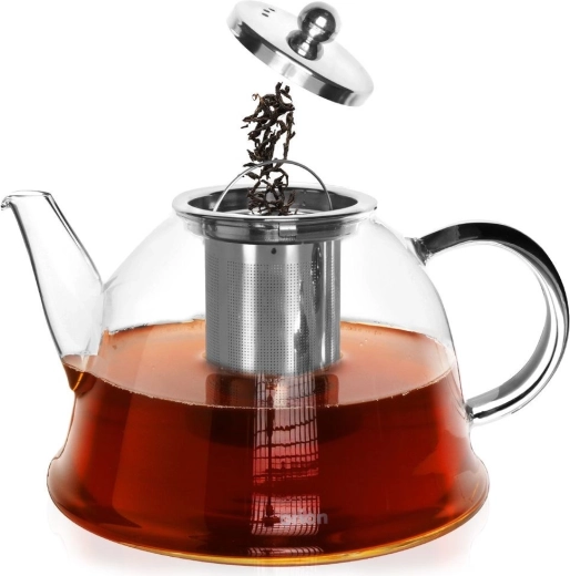 Sklenená kanvica na čaj s nerezovým sitkom 1,65 l