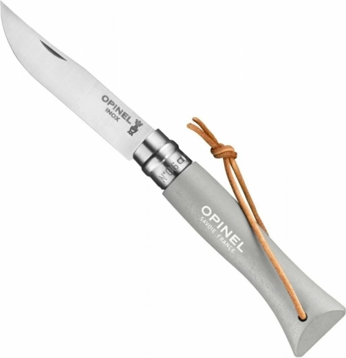 Opinel N°06 Trekking Cloud vreckový nôž 7 cm, sivý, bukové drevo