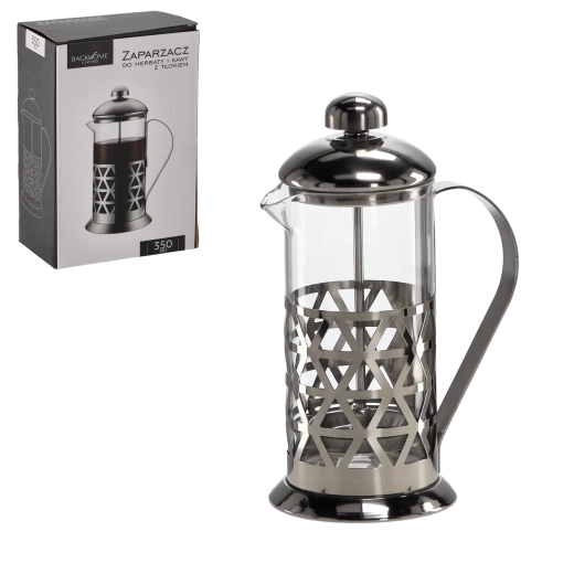 Prekvapkávač french press s piestom 350 ml z borosilikátového skla