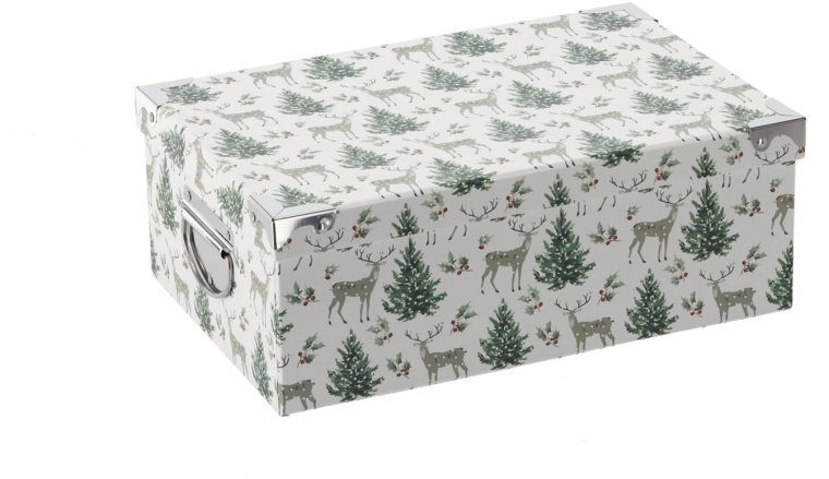 Vianočný darčekový box s kovovým kovaním 36 × 24,5 × 12,5 cm - 1 kus