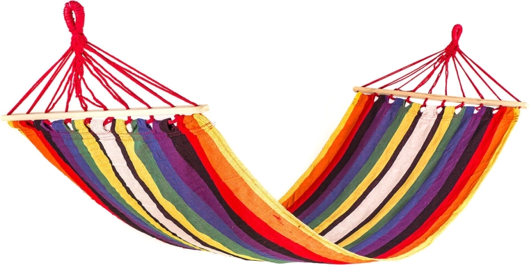 Závesné hojdacie lehátko 200 × 80 cm červené