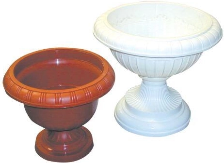 Stojan na kvetináč AMFORA 34, biely, výška 31 cm