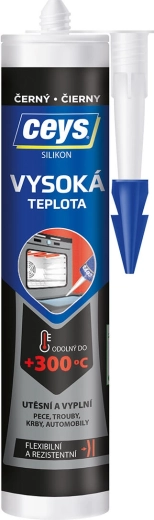 Vysokoteplotný silikón čierny 280 ml CEYS