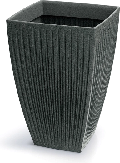 Kvetináč Latia Square High 40 × 40 × 58 cm – čierny granit