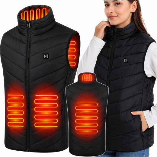 Unisex vyhrievaná zimná vesta USB, veľkosť M