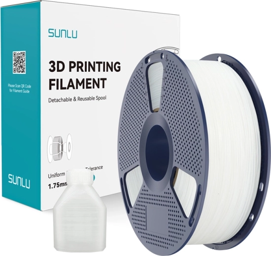 Sunlu PP filament 1,75 mm – prírodná biela, 0,8 kg