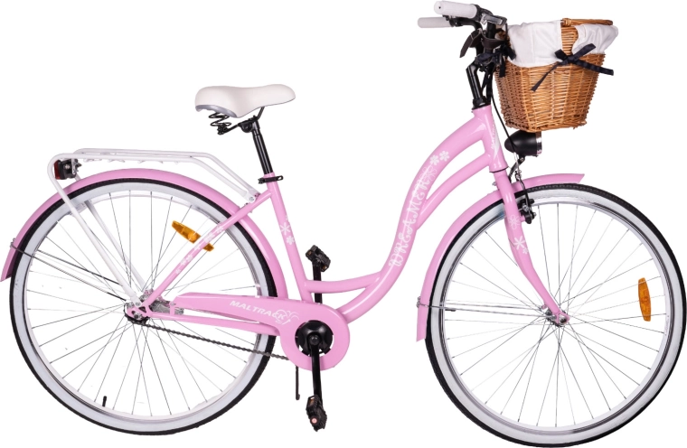 MalTrack mestský bicykel 28" singlespeed milk pink + white - 1 kus
