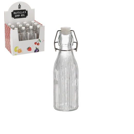 Okrúhla fľaštička 200 ml s mechanickým uzáverom