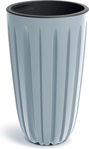 Kvetináč Wario 29 cm svetlosivý s vložkou