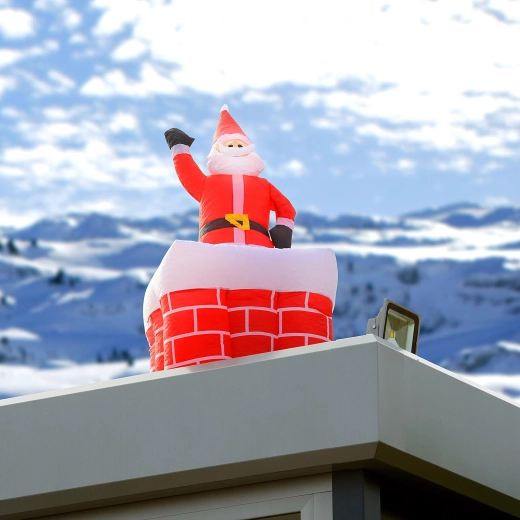 Nafukovací Santa v komíne s LED osvetlením 160 cm