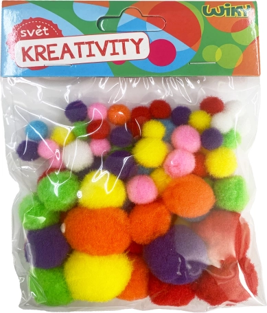 Mix Veľkostí Pom Pom, 80 ks