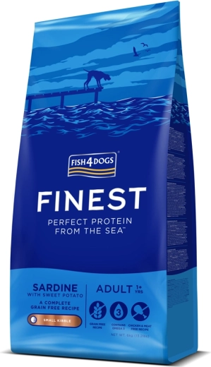 Fish4Dogs Finest malé granuly pre dospelých psov – sardinka a sladké zemiaky 6 kg