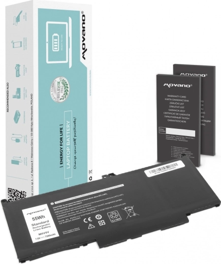Movano batéria pre Dell Latitude 5300/5310/7200/7300/7400 7200 mAh (55 Wh)