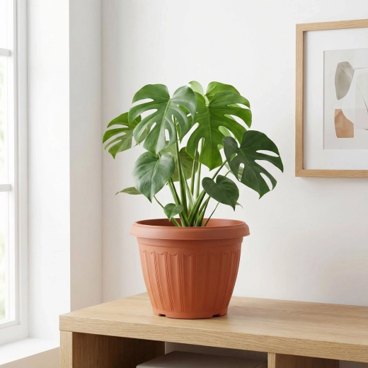 Plastový kvetináč v terakotovej farbe 25 cm
