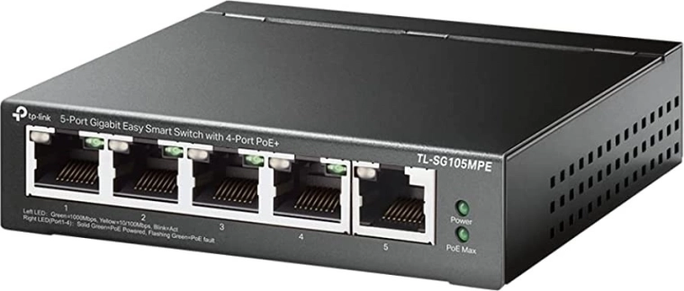TP-Link TL-SG105MPE inteligentný gigabitový PoE+ prepínač s 5 portami