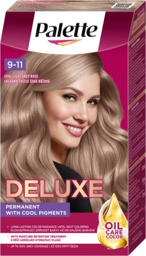 Palette Deluxe 9-11 chladná svetlá sivá ružová – permanentná farba na vlasy 50 ml