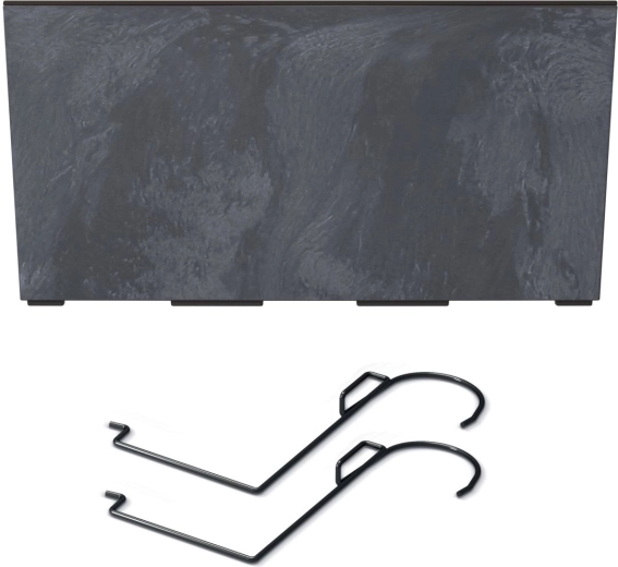 Truhlík na zábradlie URBI Case Beton Effect W s vložkou a hákmi 58 cm antracit