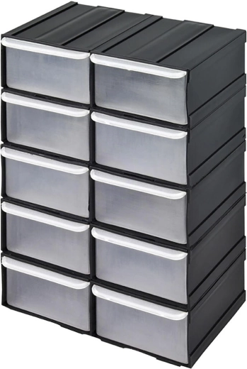 Dielenský organizér s 10 zásuvkami 155 × 100 × 225 mm
