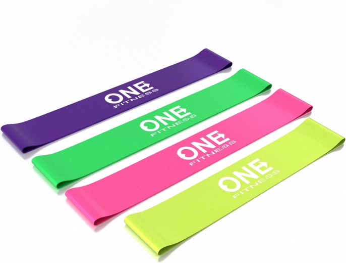 Sada odporových gúm ONE Fitness – set posilňovacích slučiek na tréning a rehabilitáciu