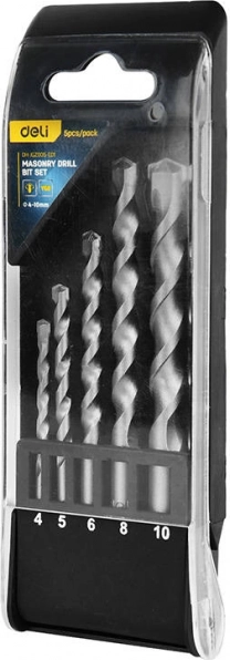 Sada vrtákov do muriva Deli Tools 4–10 mm (5 ks)