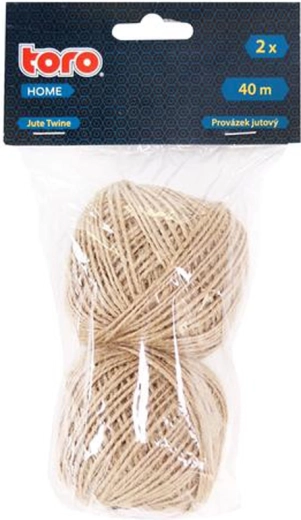 Jutový povrázok TORO – sada 2 kusov, 40 m