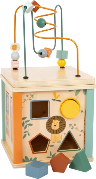 Drevená motorická kocka Safari pre deti