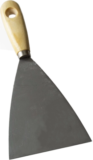 Nerezová špachtľa klin 100 mm s drevenou rukoväťou