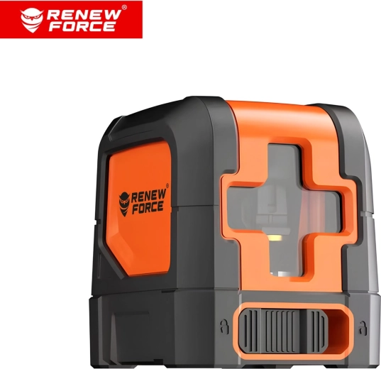 Krížový laserový nivelačný prístroj Renew Force, žltý